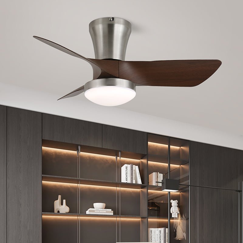 Pov Minimalist Wood Ceiling Fan Light-Neutral Decor