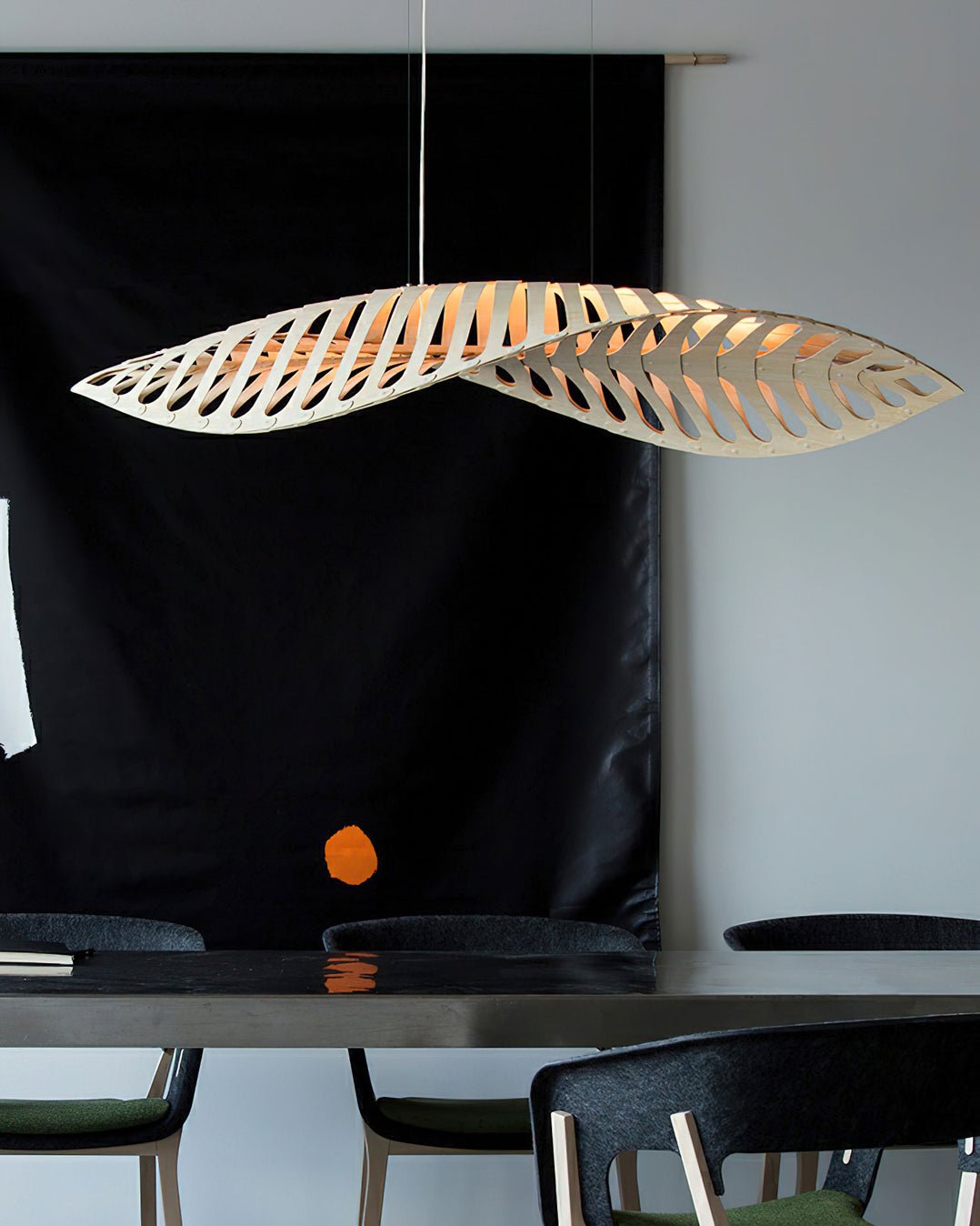 Veliren Leaf Wood Pendant Light-Neutral Decor