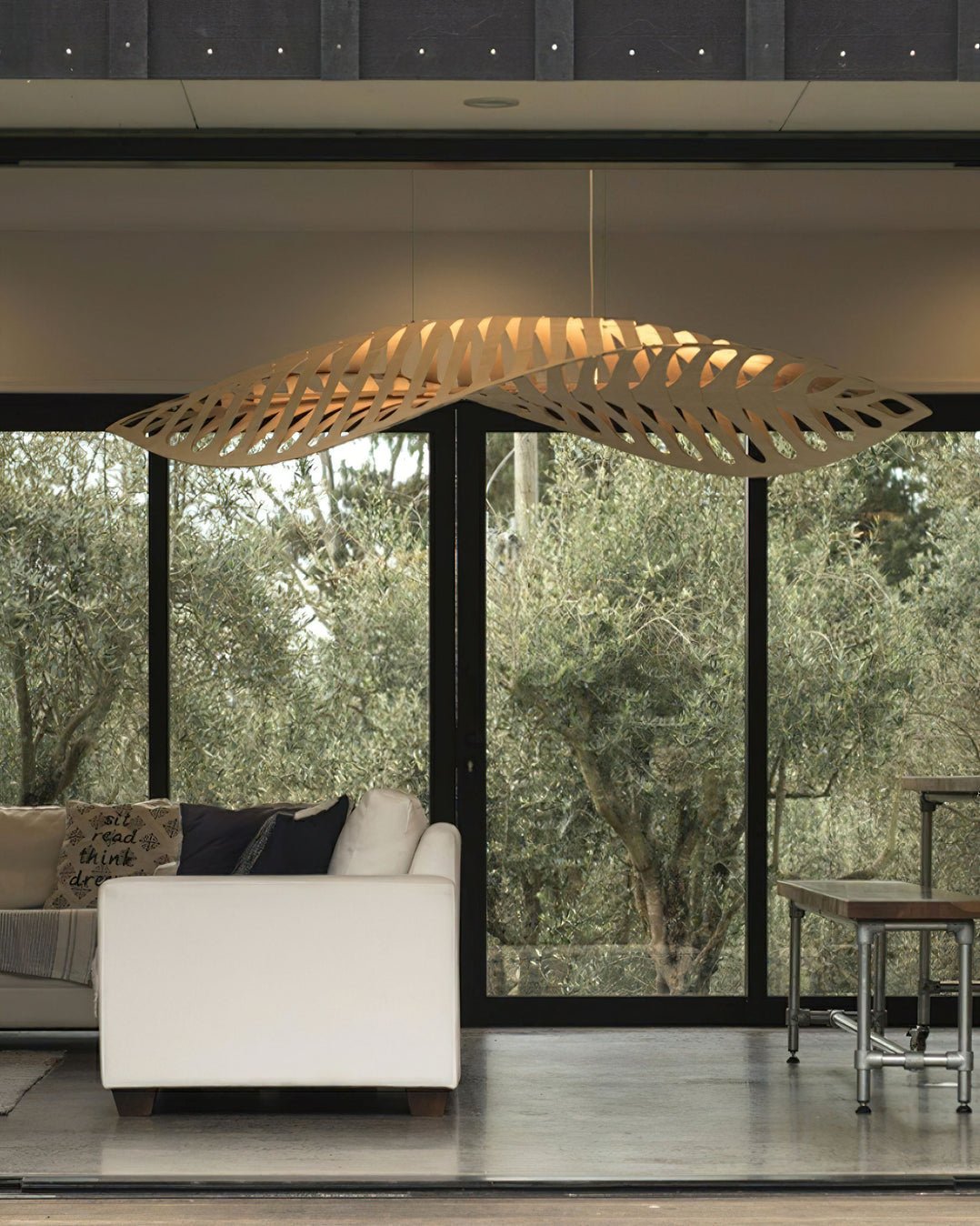 Veliren Leaf Wood Pendant Light-Neutral Decor