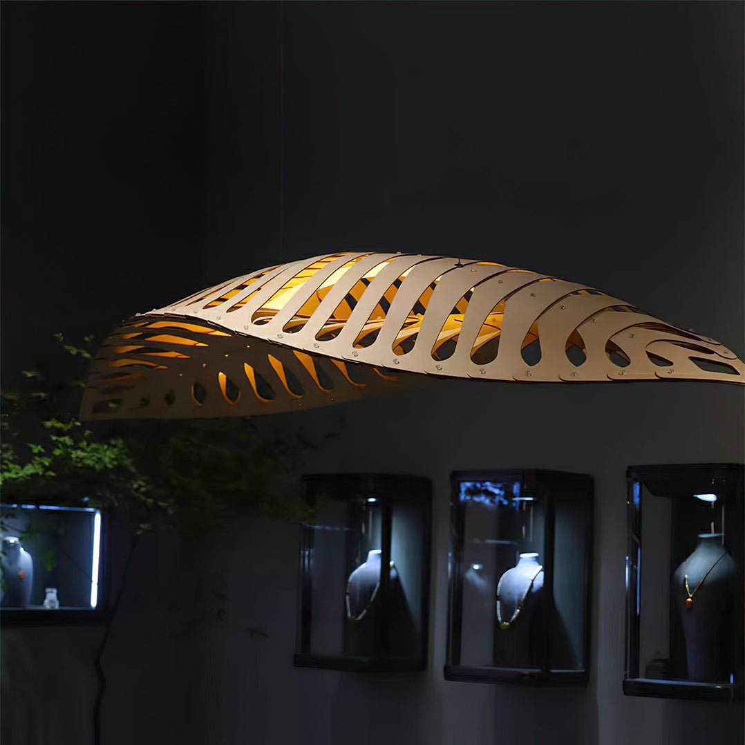 Veliren Leaf Wood Pendant Light-Neutral Decor