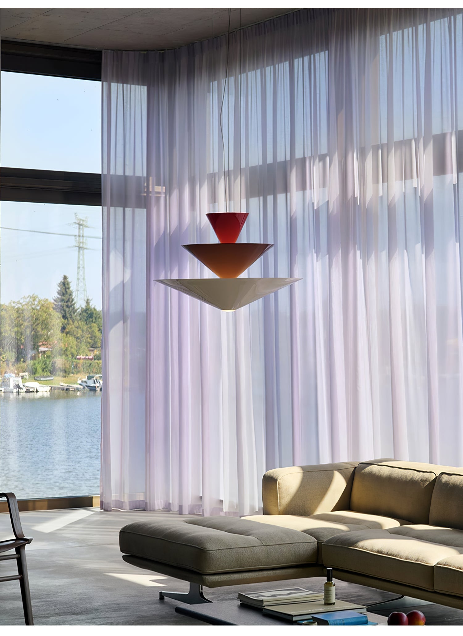 Pyramia Tiered Color Block Pendant Light-Neutral Decor
