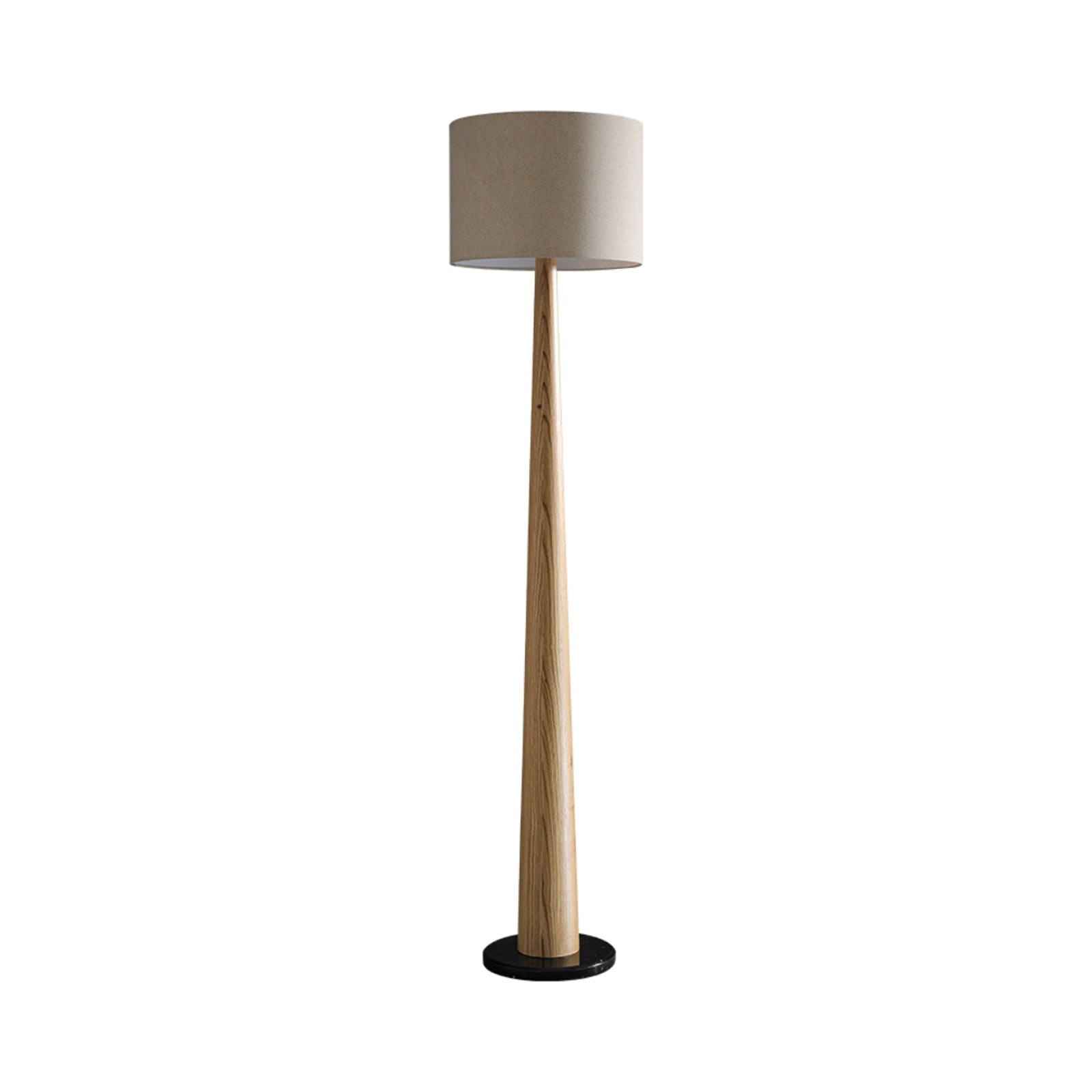 Ersilir Cylindrical Wood Floor Lamp-Neutral Decor