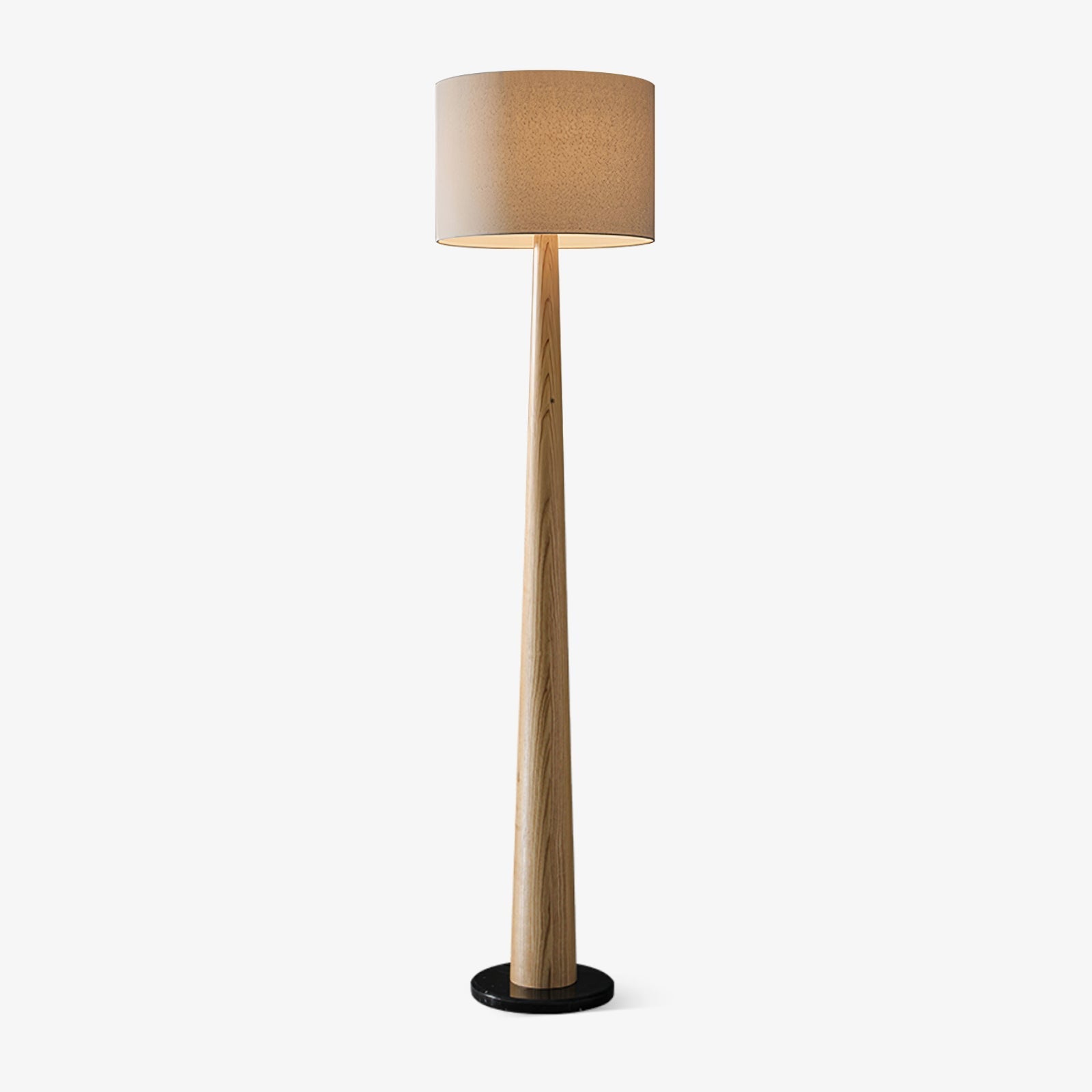 Ersilir Cylindrical Wood Floor Lamp-Neutral Decor