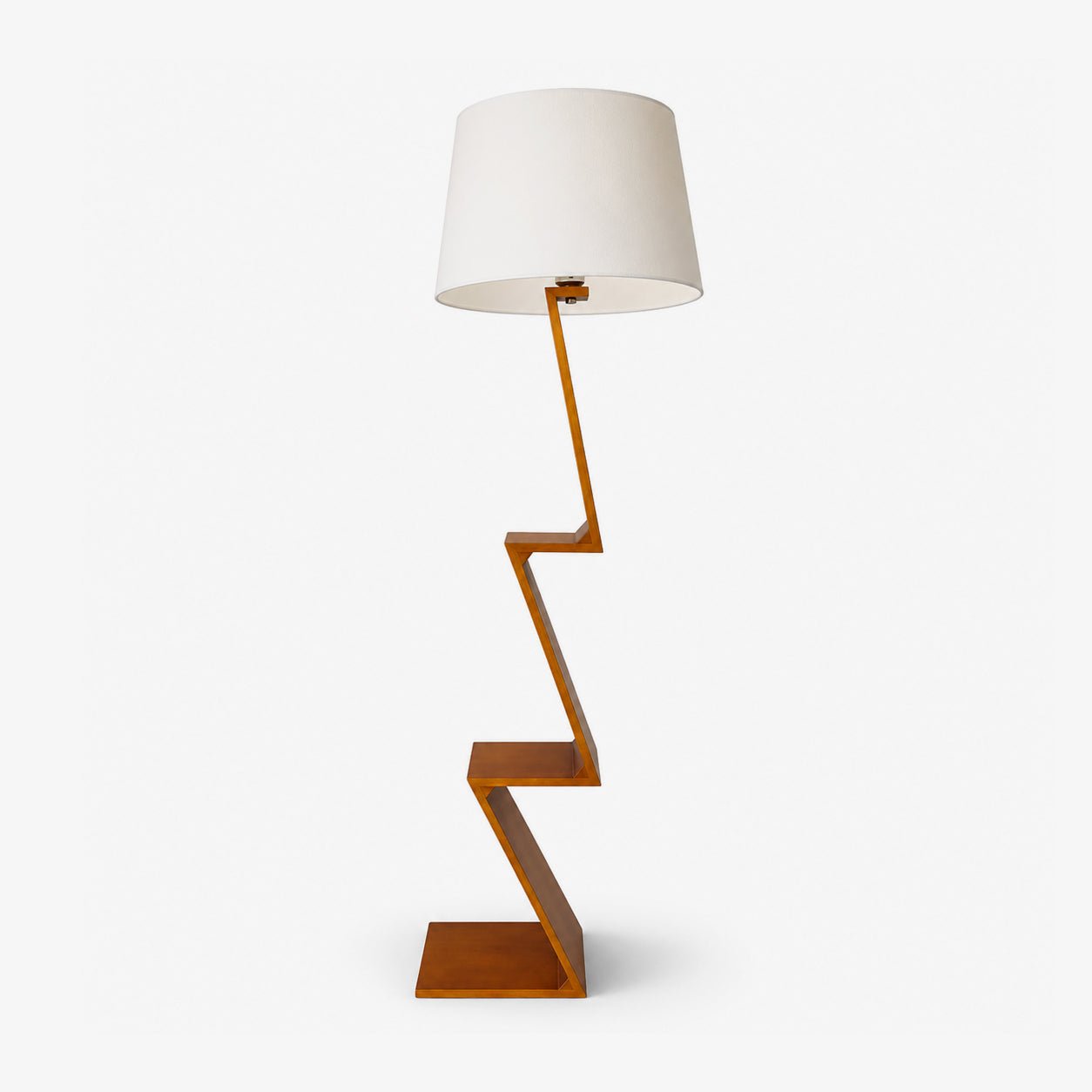 Zigzag Solid Wood Floor Lamp-Neutral Decor