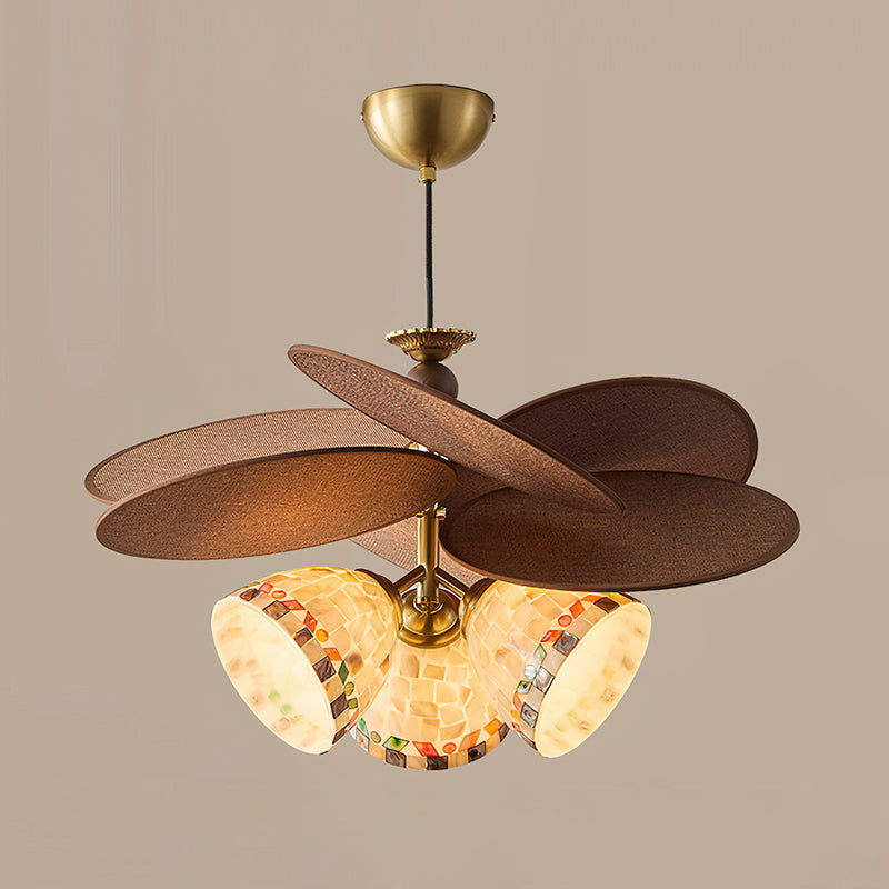 Side view of the Zinnia Flora Chandelier, Model B.