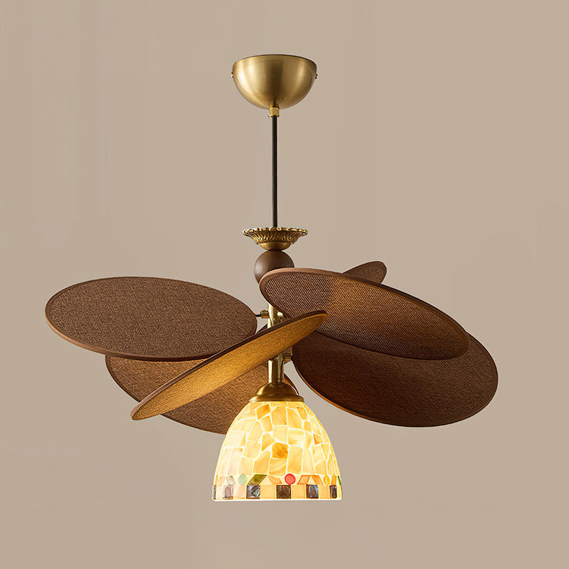 Zinnia Flora Chandelier installed in a tropical modern bedroom.
