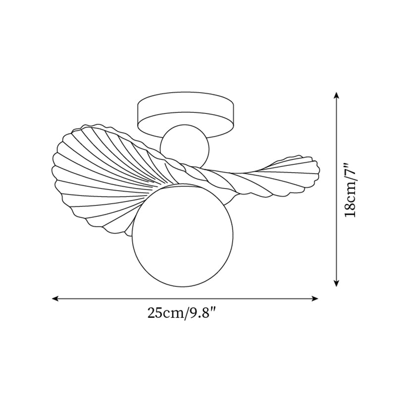 Ilyon Modern Winged Frosted Shade Ceiling Light