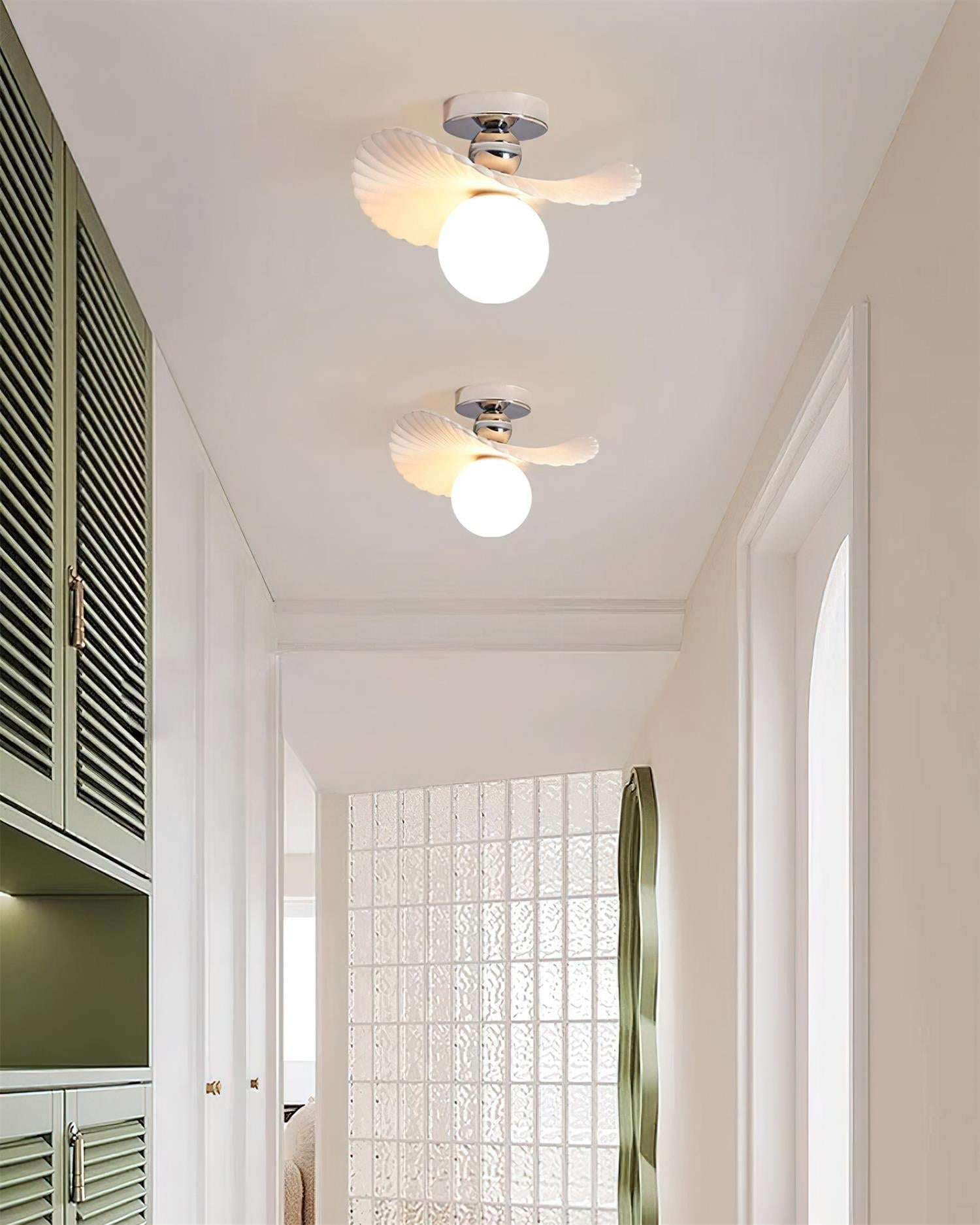 Ilyon Modern Winged Frosted Shade Ceiling Light