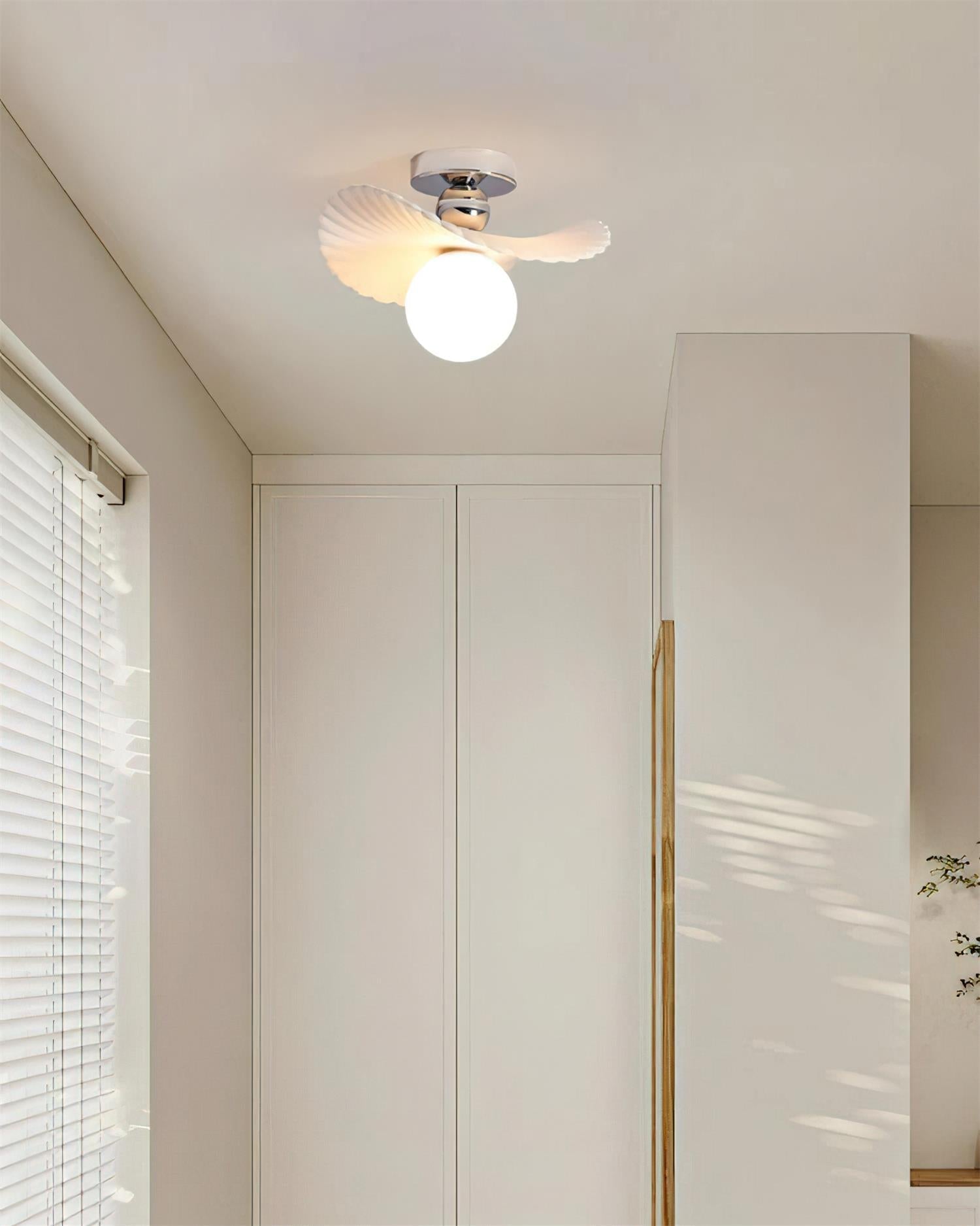 Ilyon Modern Winged Frosted Shade Ceiling Light