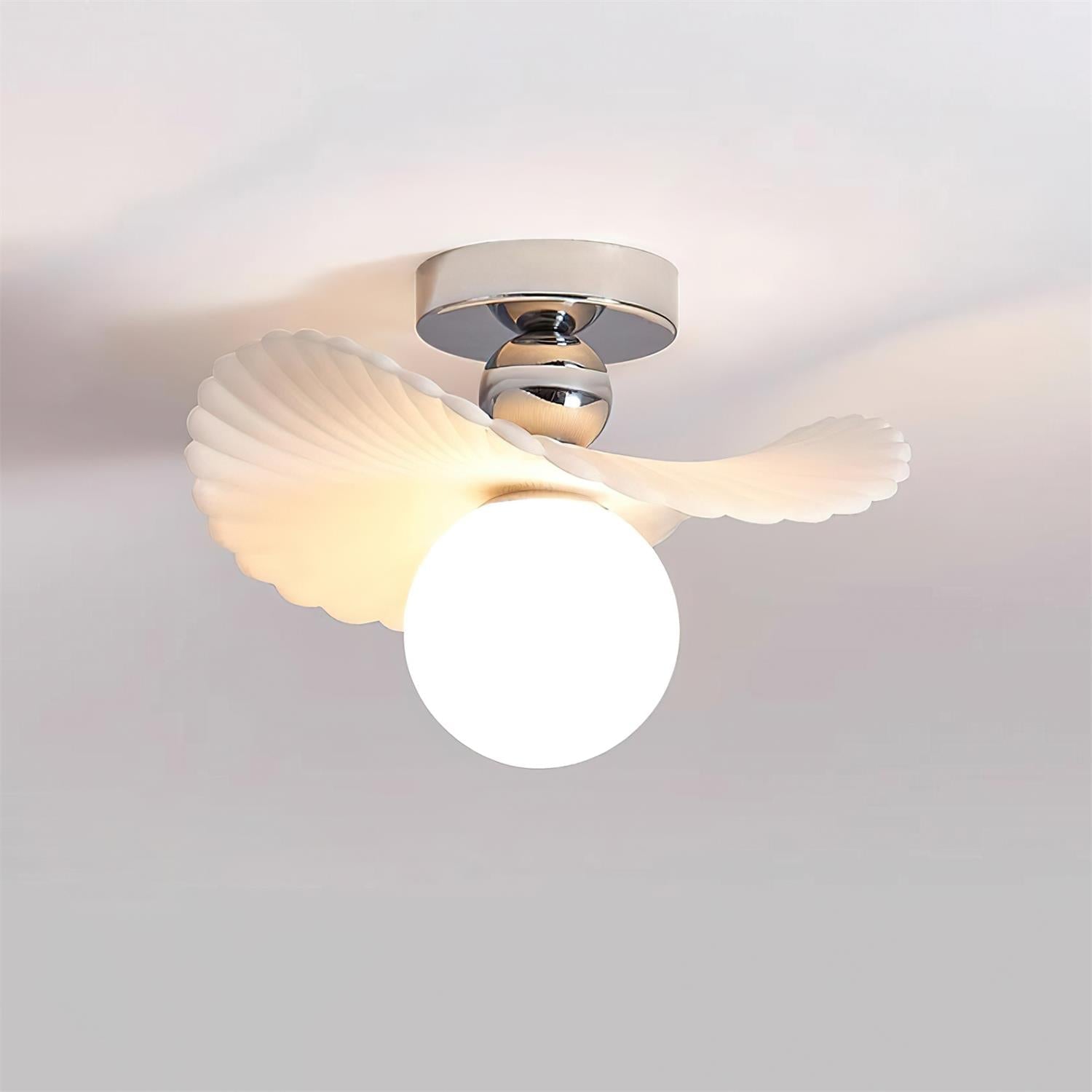 Ilyon Modern Winged Frosted Shade Ceiling Light