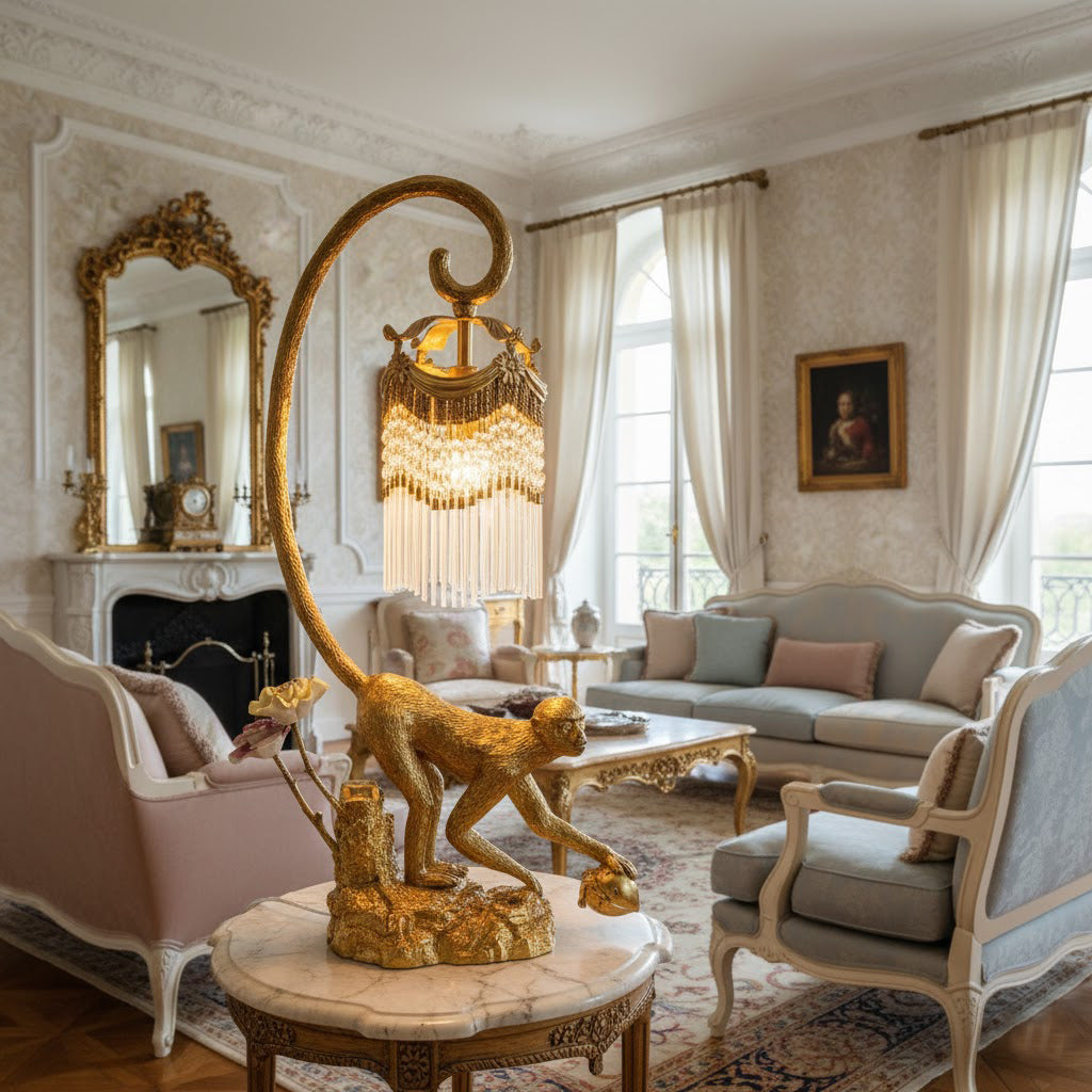 Side profile of the elegant Zira Table Lamp.