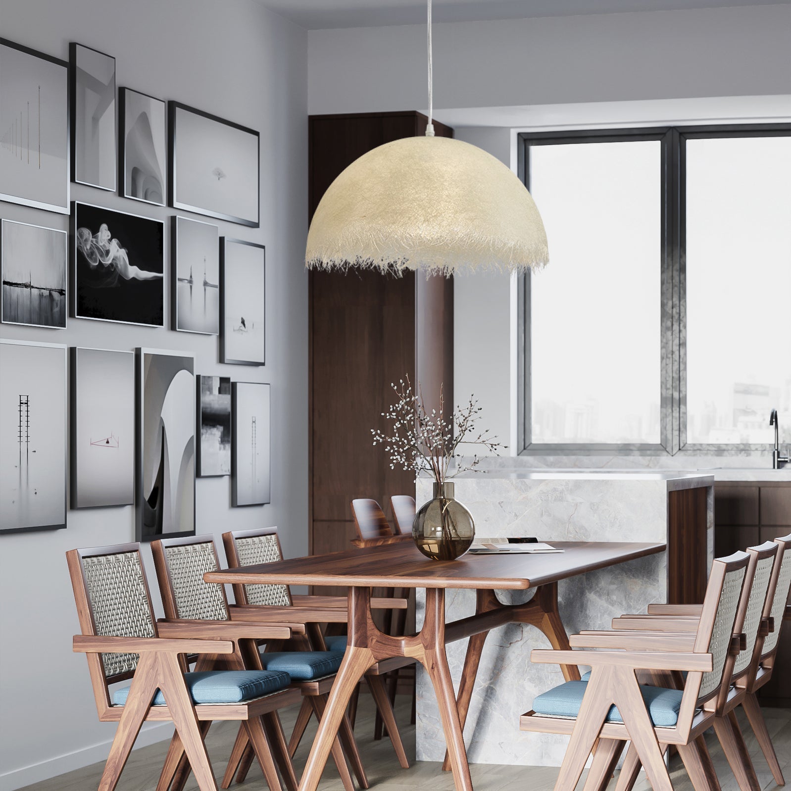 Willa Modern Epoxy Resin Pendant Light-Neutral Decor