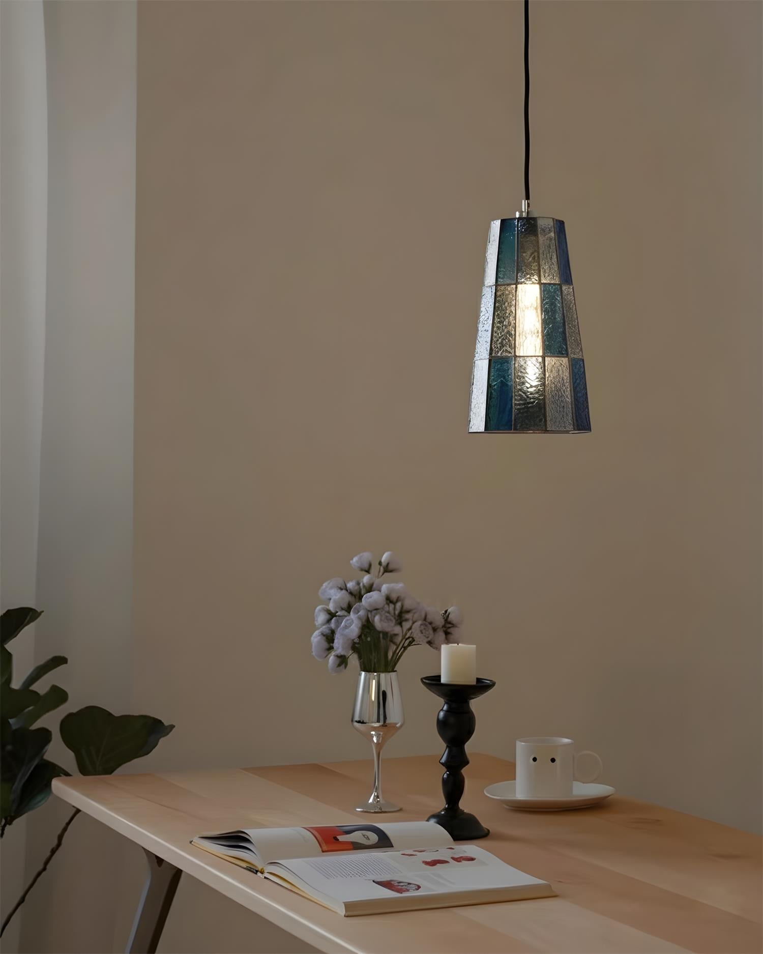 The Zola Glass Pendant Lamp in a clear finish.