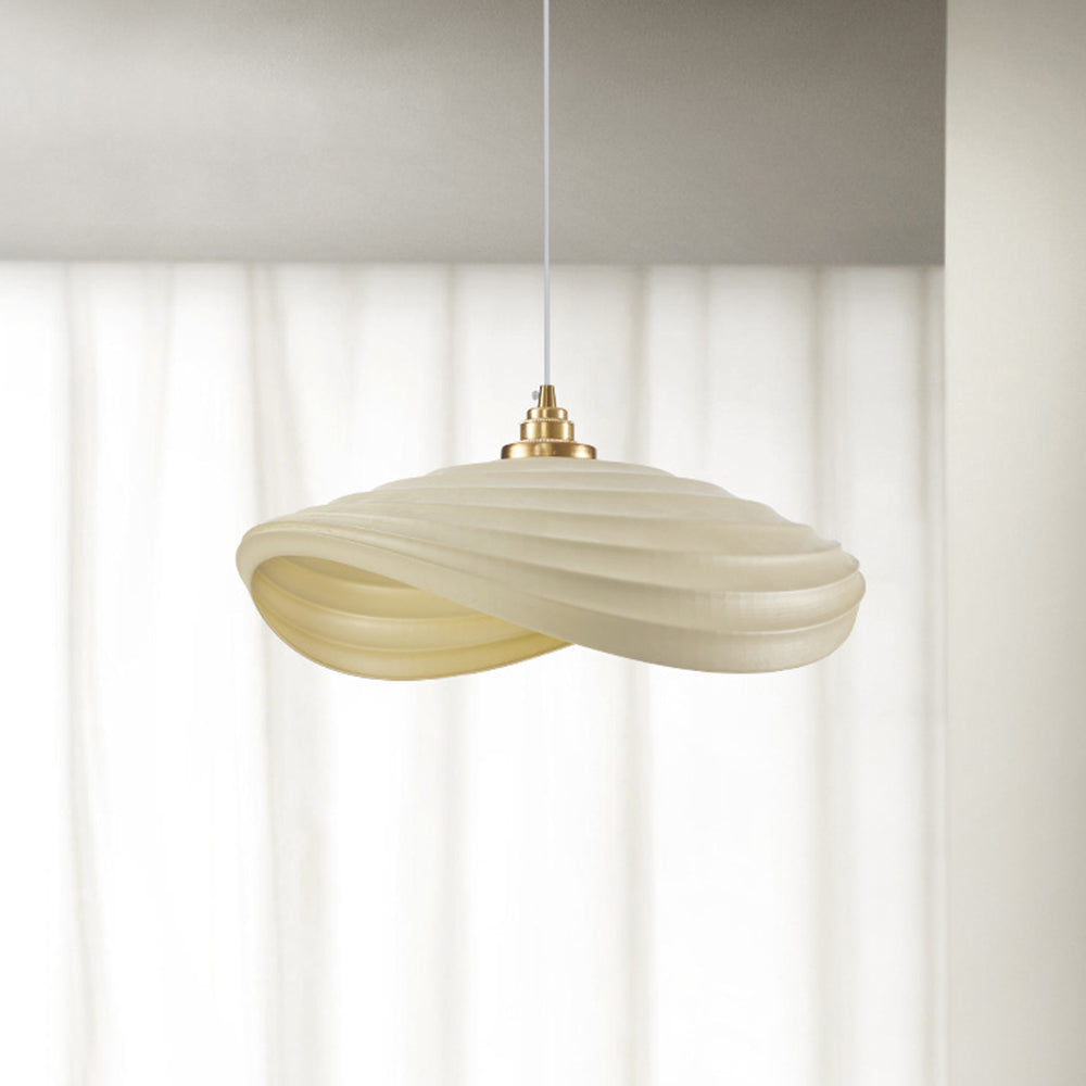 Ritta Wabi-Sabi Minimalisme Ripple Pendant Light, Resin&Metal - Neutral Decor