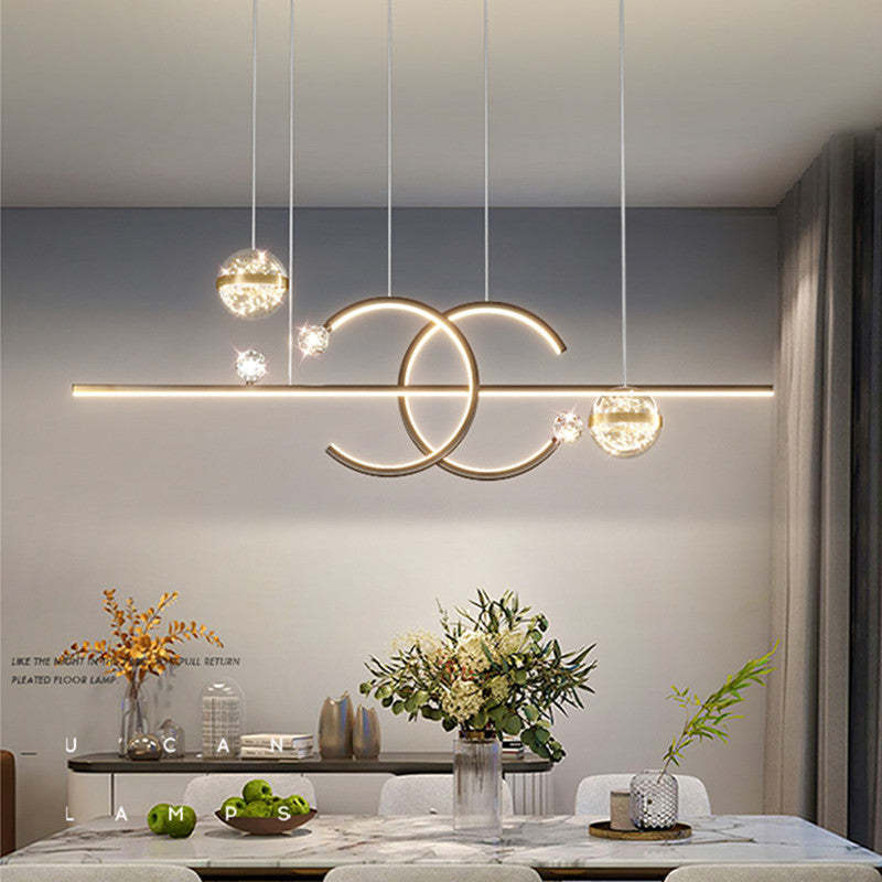 Arisha Pendant Light Double-C, Gold/Black Starry-sky - Neutral Decor