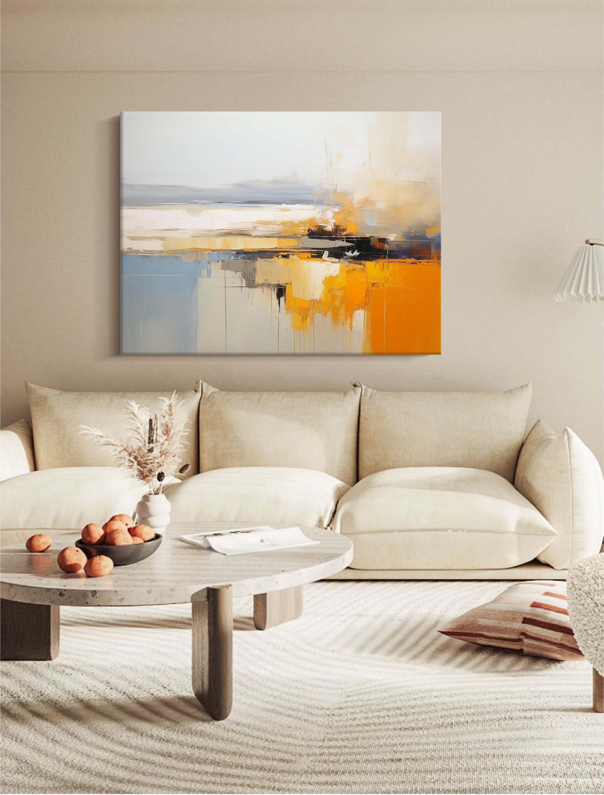Abstract Canvas Art AB054 - Neutralighting