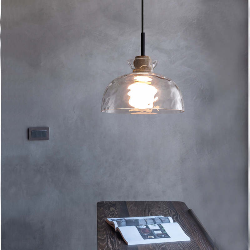 Arisha Minimalist Geometric Glass Pendant Light, Dining Room - Neutral Decor