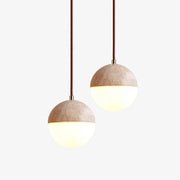 Vendrick Travertine Pendant Light-Neutral Decor