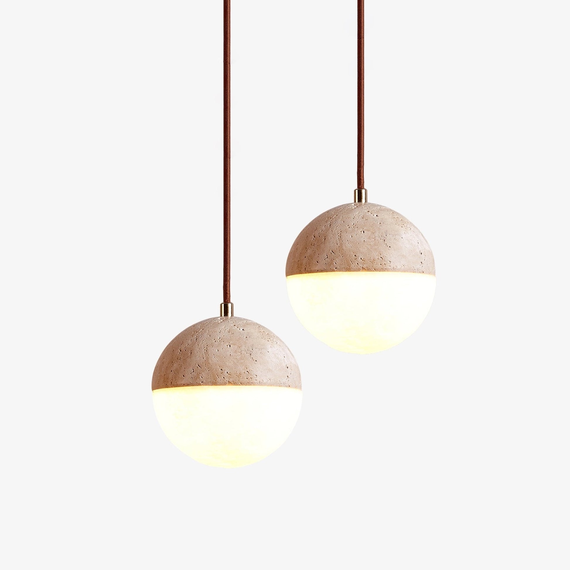 Vendrick Travertine Pendant Light-Neutral Decor