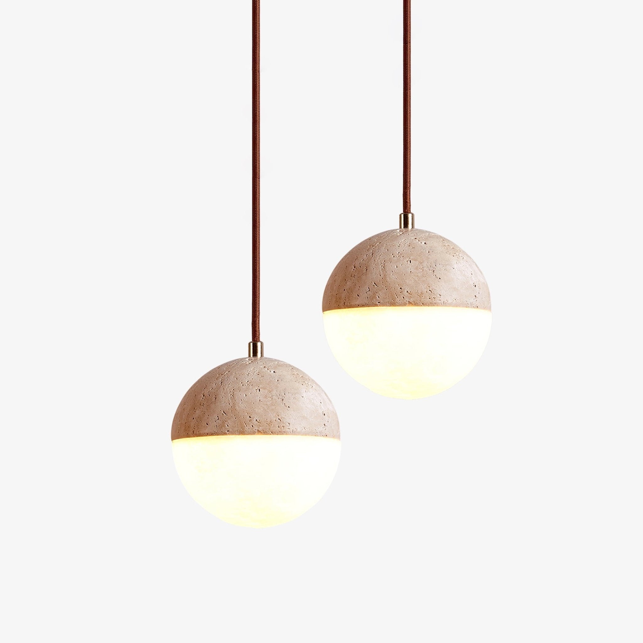 Vendrick Travertine Pendant Light-Neutral Decor