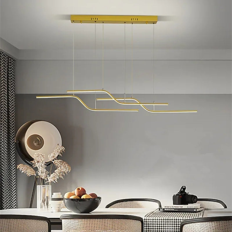 Arisha Minimalist Geometric Metal 3 Light Pendant Light, Dining Room - Neutral Decor