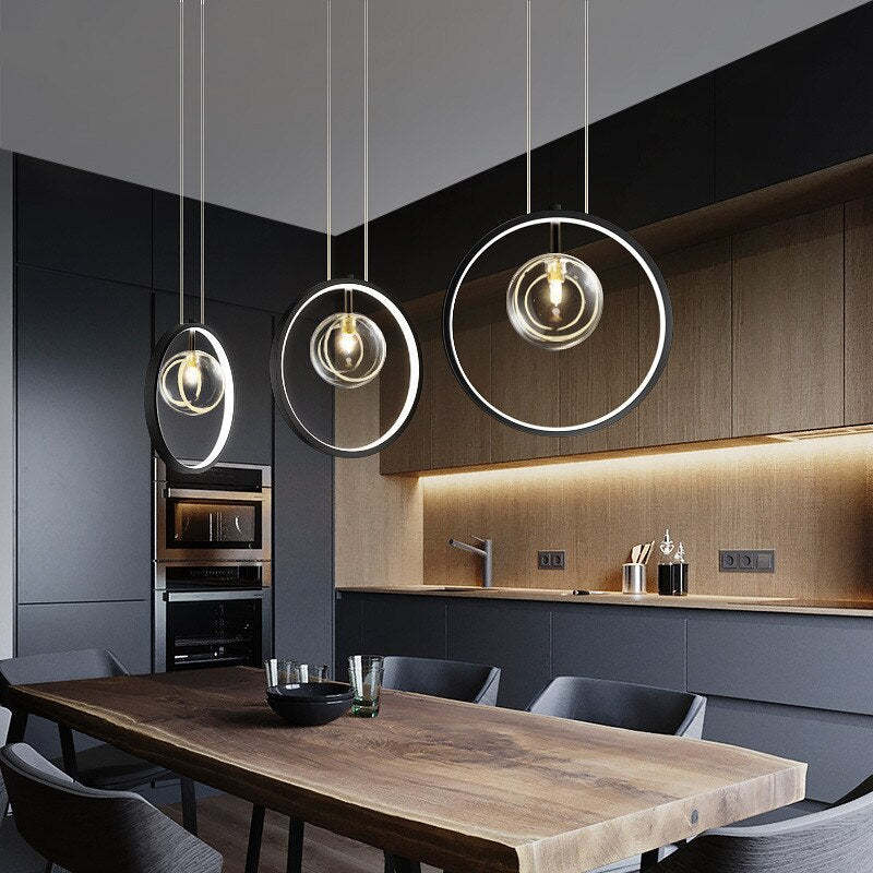 Arisha Nordic Glass Bubbles LED Modern Pendant Light for Dining Room - Neutral Decor