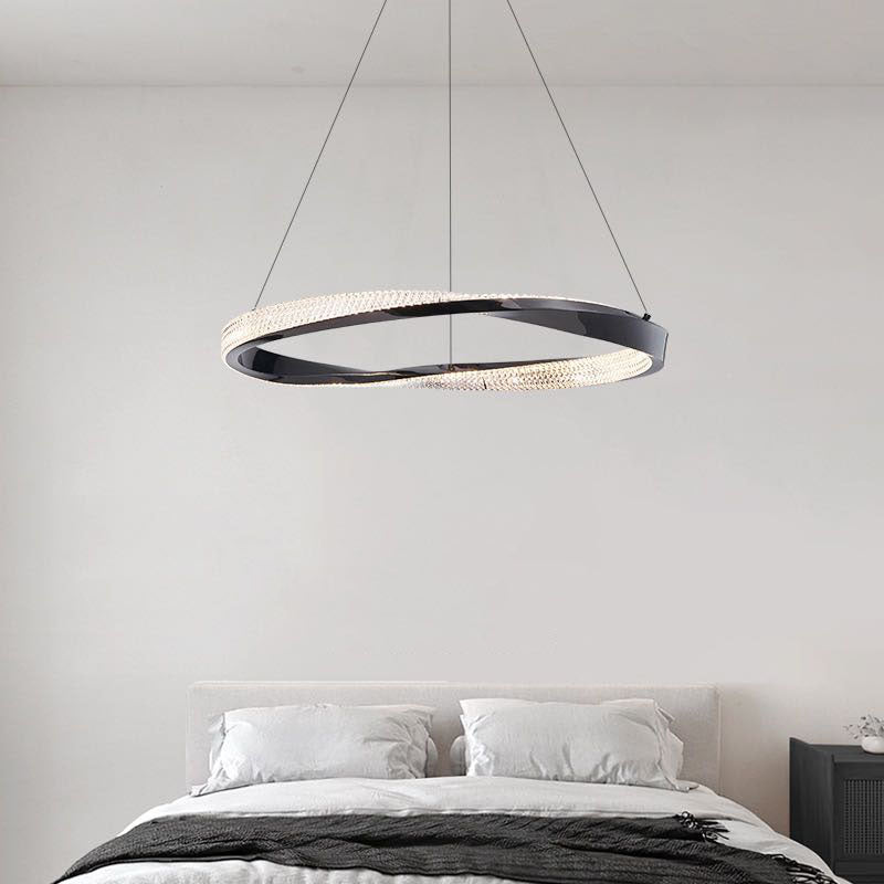 Kristy Pendant Light, Aluminium & Arcylic, 1/2 Rings, 2 Color - Neutral Decor
