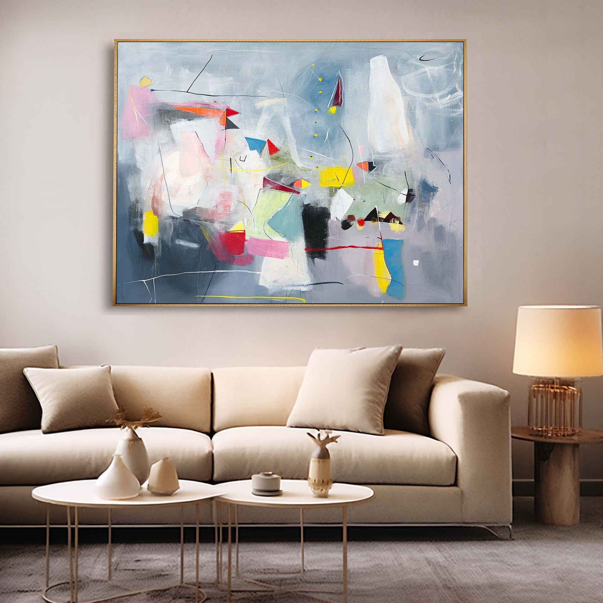 Abstract Canvas Art AB431 - Neutralighting