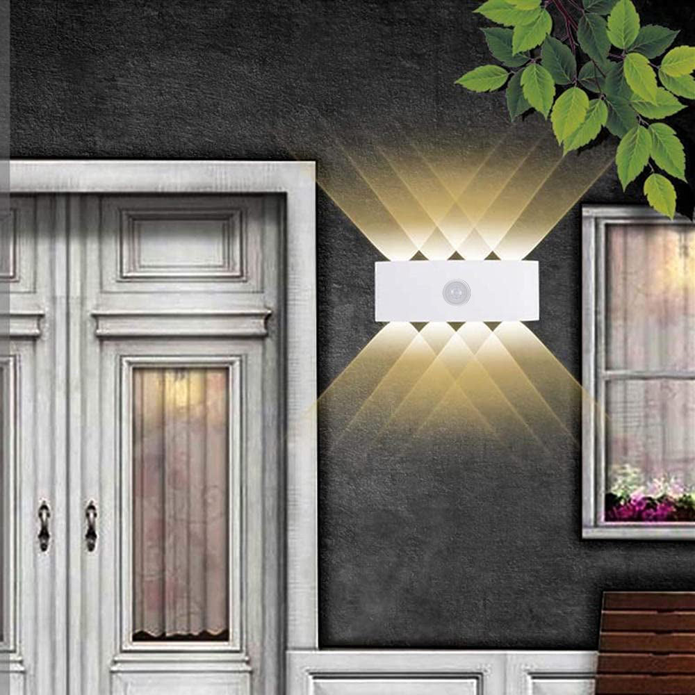 Ray Modern Simple Metal/Acrylic Fixtures Up And Down LED Light Wall Lamp, Black/White - Neutral Decor