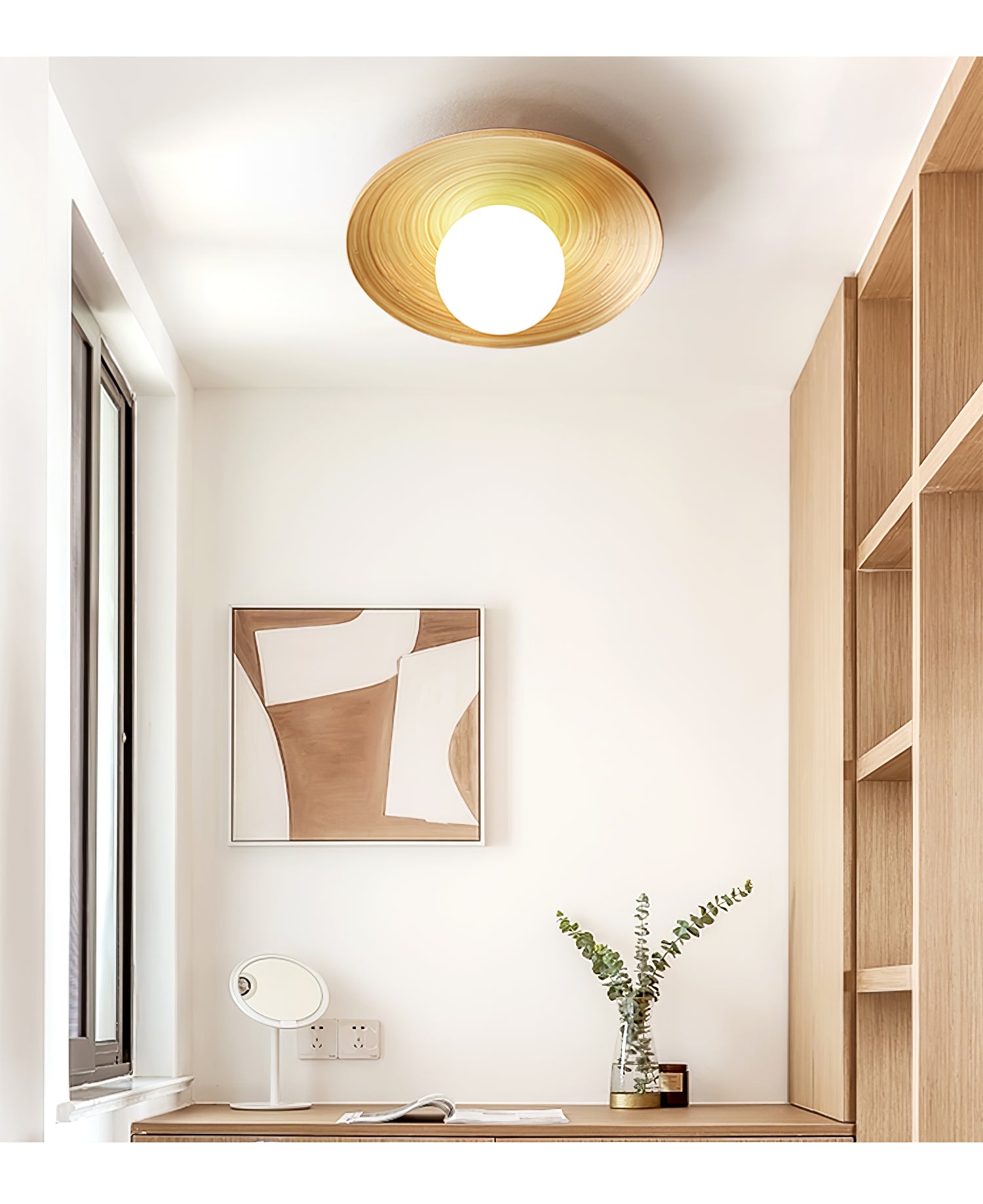 Ivoris Ceiling Light Soluna Wood Orbital-Neutral Decor