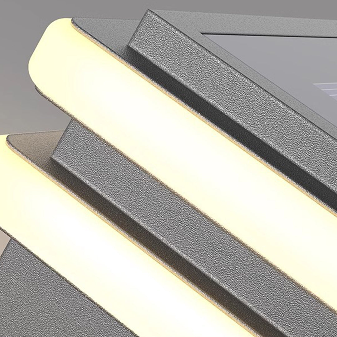 Theodore Square Minimalist Steel Outdoor Pillar Lights