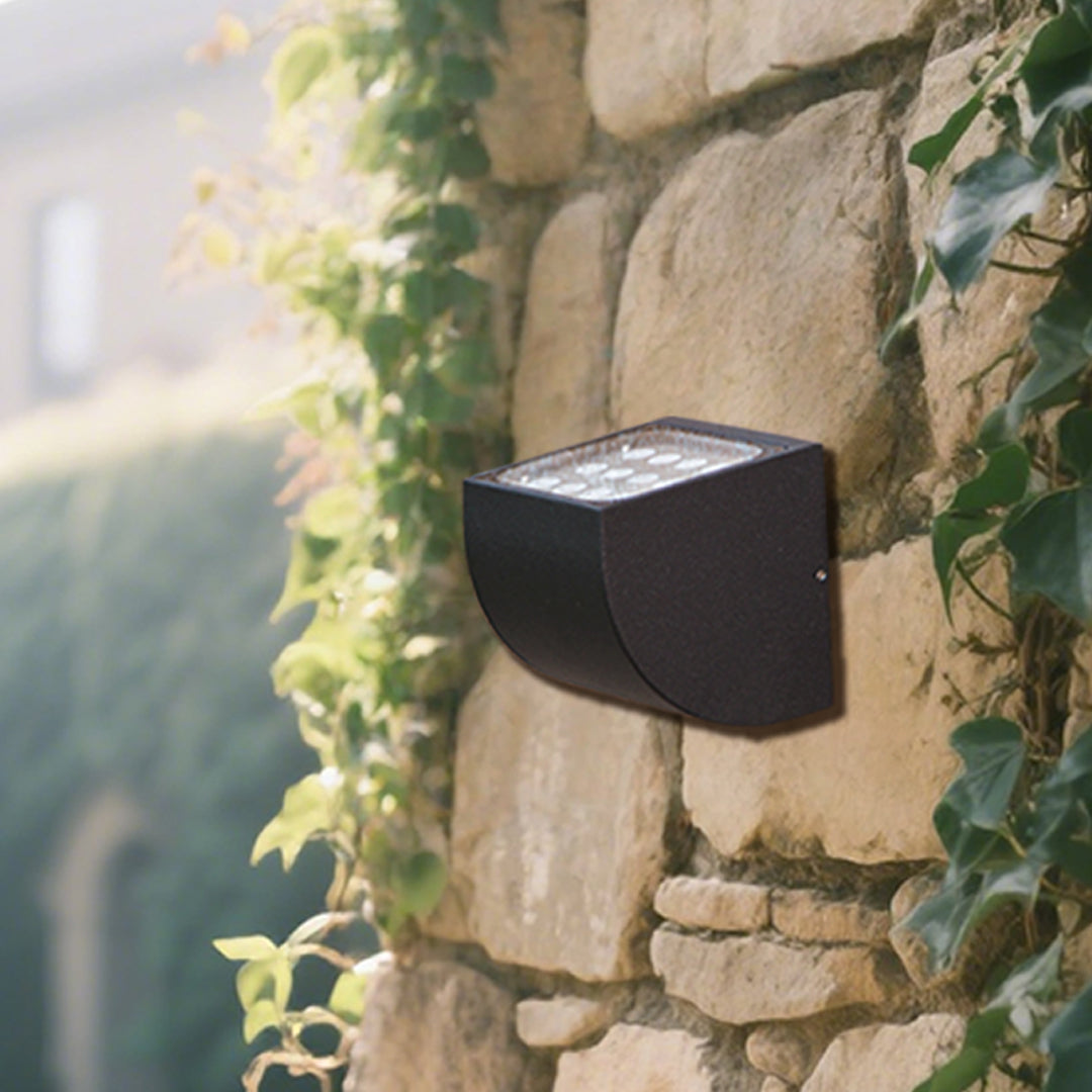 Harlan Industrial Minimalist Glass Outdoor Wall Light