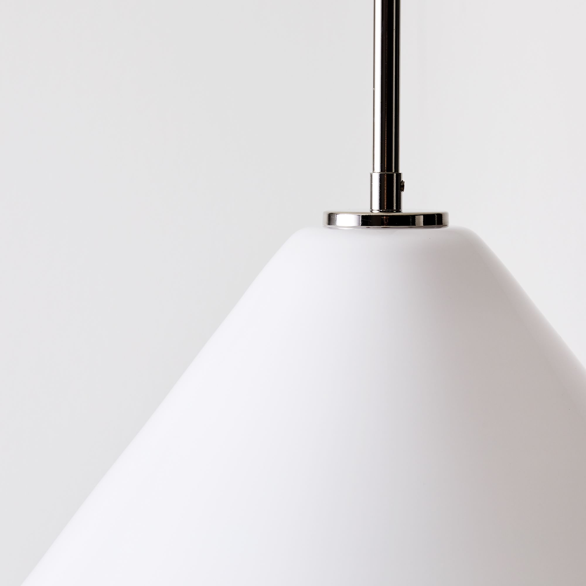 Cone Milk Clear Glass Cone Pendant Light for Kitchen-Neutral Decor