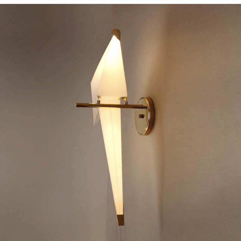 Arisha Wall Lamp Bird Vintage/Art-Deco, Metal/Acrylic, Bedroom - Neutral Decor