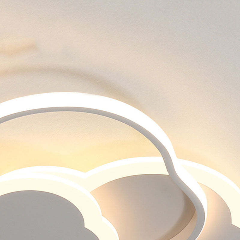 Arisha Modern Ceiling Light Hollow, Cloud Shape, White/Pink - Neutral Decor