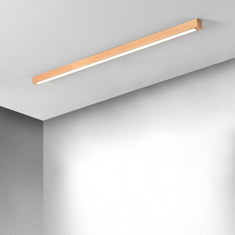Arisha Linear Slim Ceiling Light, Wood - Neutral Decor