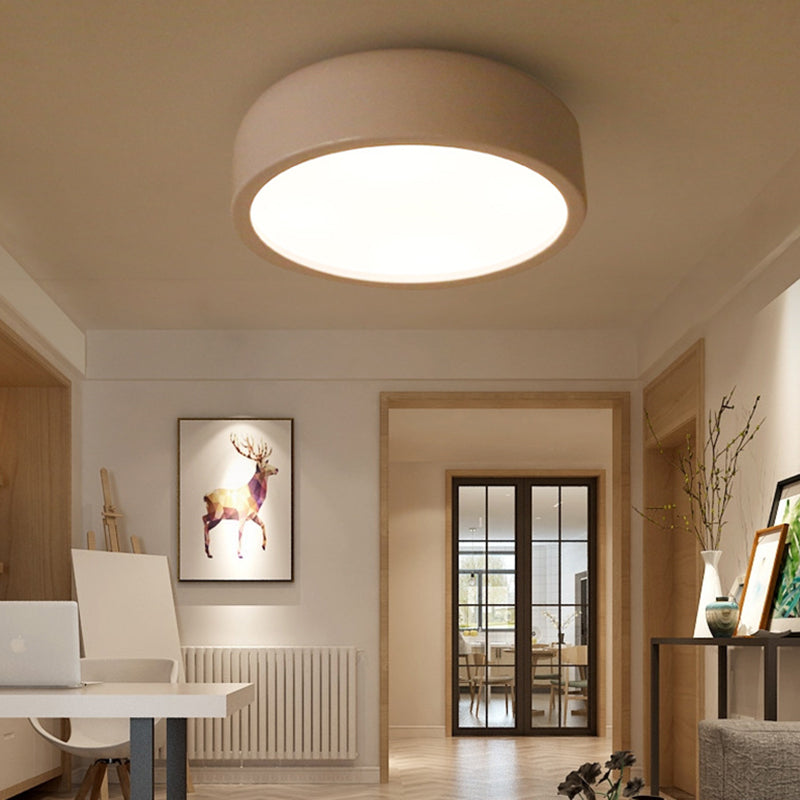 Arisha Modern Dish Shaped Metal Ceiling Light, Black/White - Neutral Decor