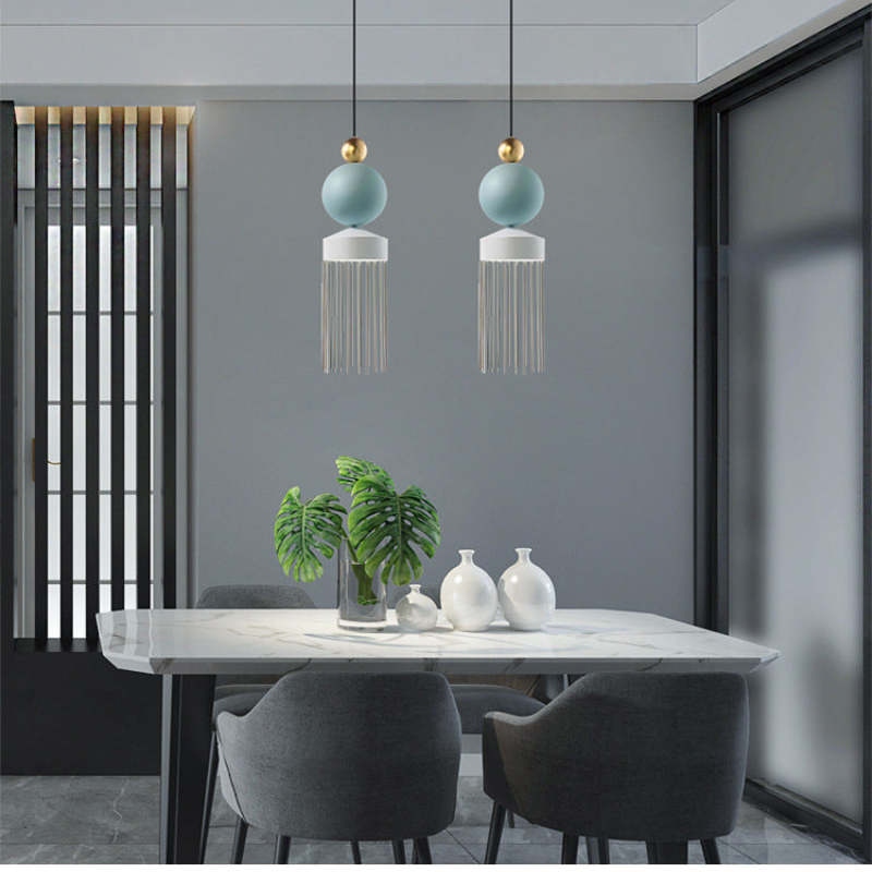 Arisha Modern Tassel Metal Pendant Light - Neutral Decor