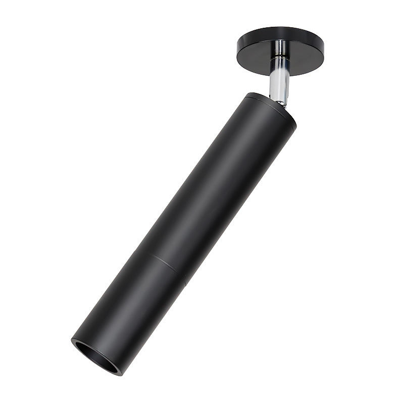 Aria Modern Long Tube Spotlight, Metal, Black/White - Neutral Decor