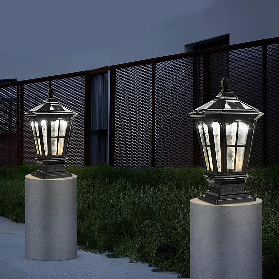 Alison Retro Pavilion LED Outdoor Fence Post Lights