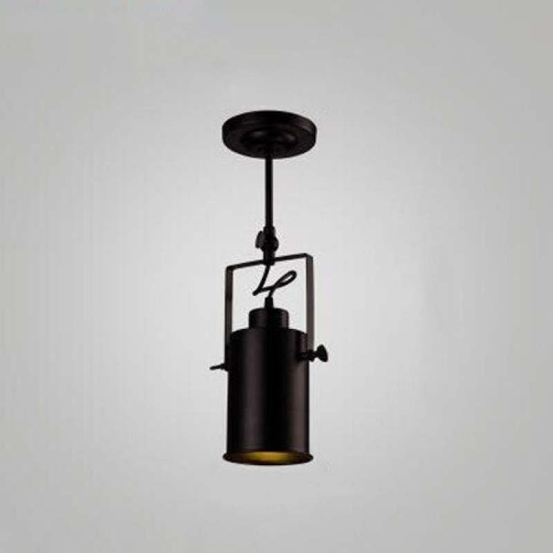 Silva Vintage Adjustable Semi-Flush Mount Ceiling Light, Black - Neutral Decor