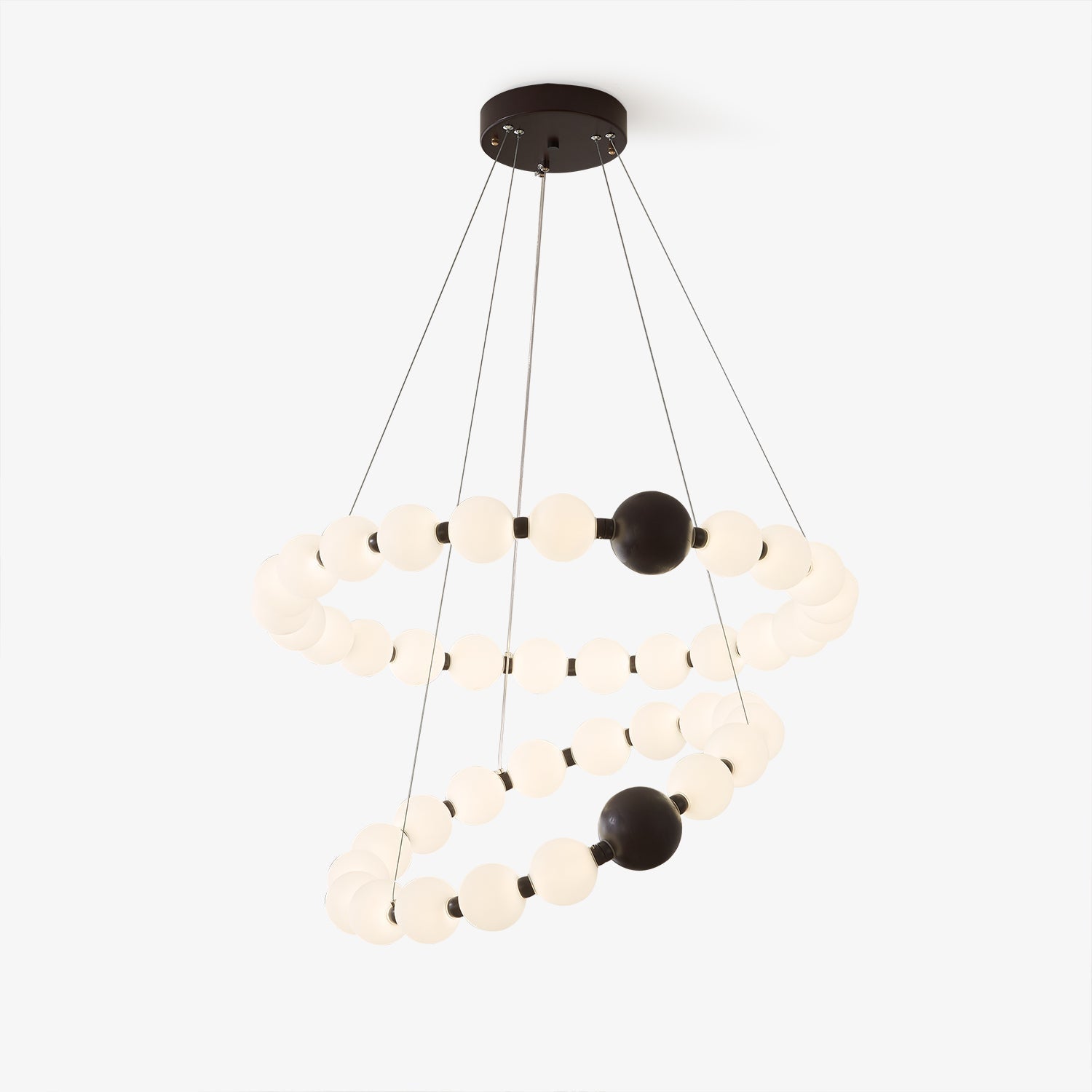 June Bead Ring Chandelier-Neutral Decor