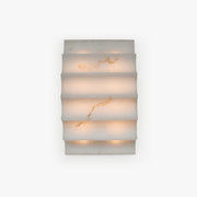 Dolax Tiered Alabaster Wall Lamp-Neutral Decor
