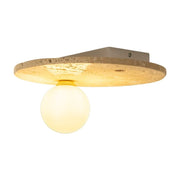 Arisha Modern Globe Metal Glass Flush Mount Ceiling Light Living Room - Neutral Decor