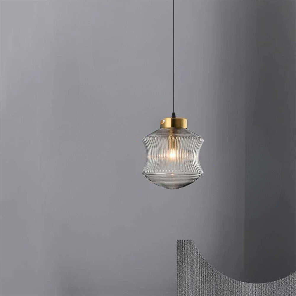 Valentina Modern LED Pendant Light Smoke Gray Glass Bedroom - Neutral Decor