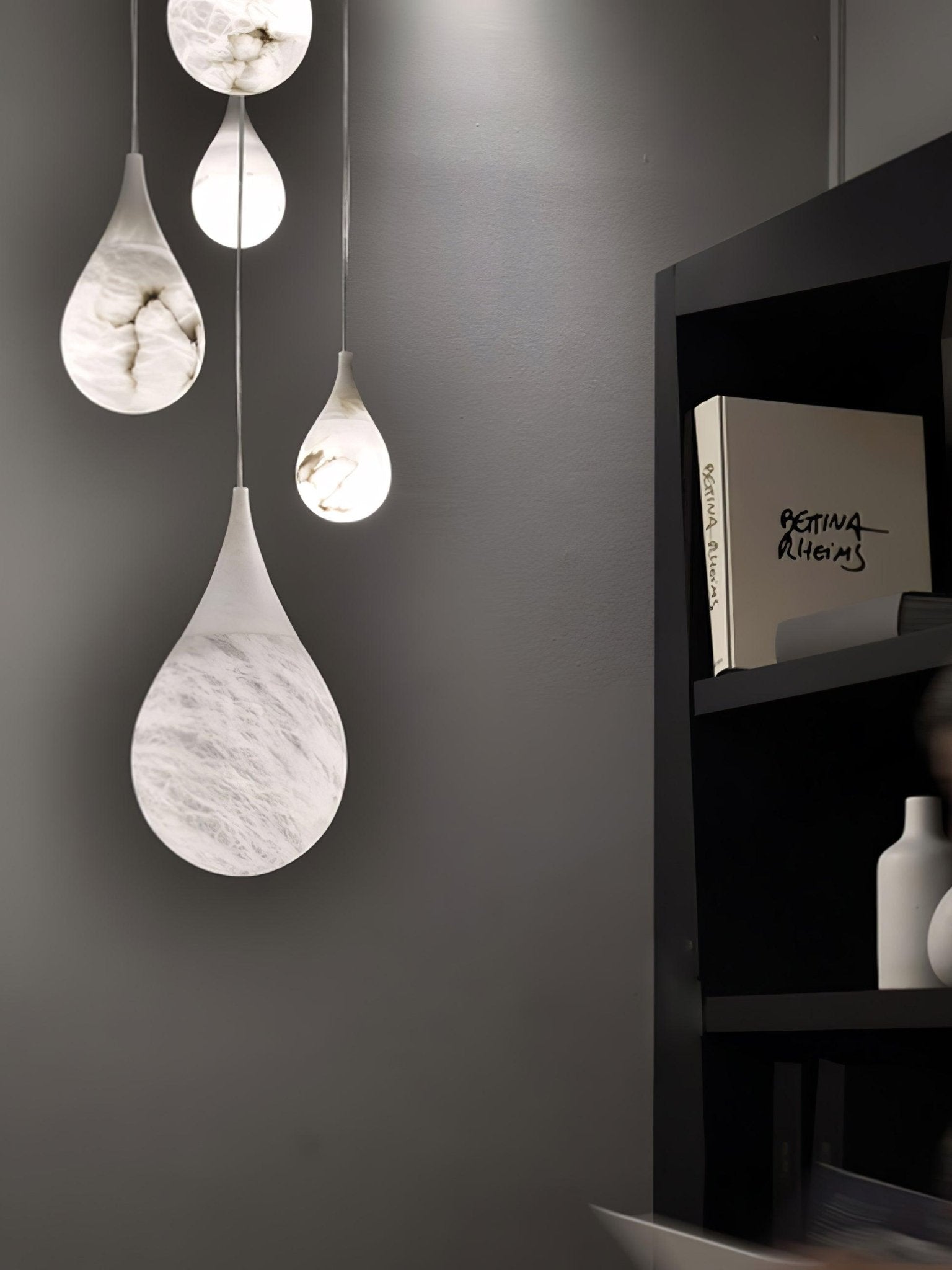 Sorvx Marble Raindrop Pendant Light-Neutral Decor