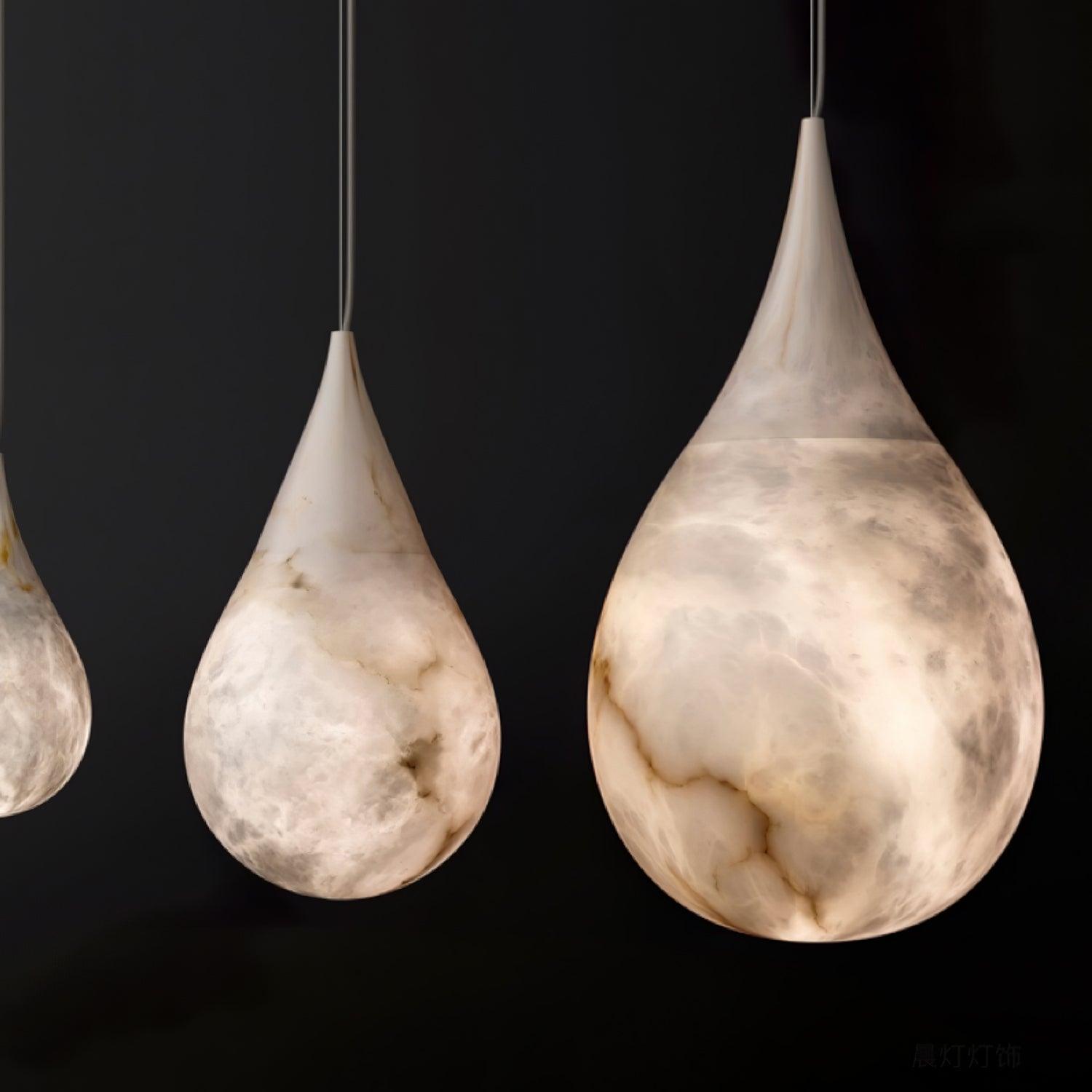 Sorvx Marble Raindrop Pendant Light-Neutral Decor