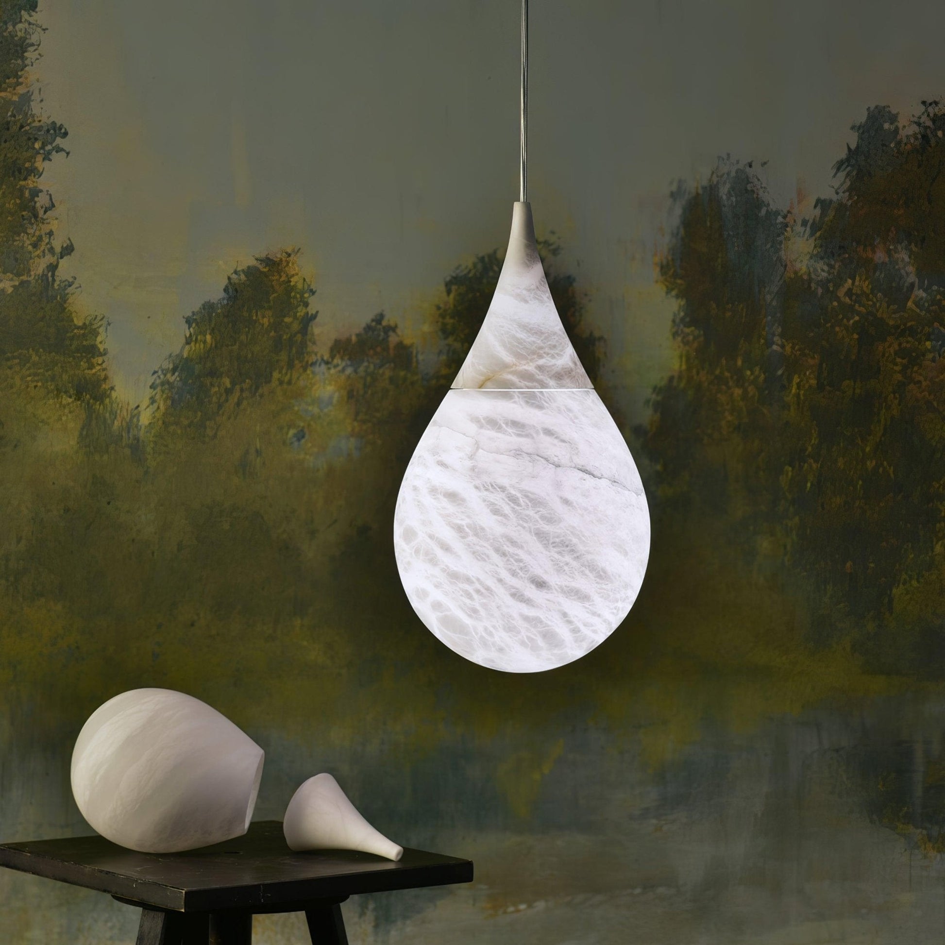 Sorvx Marble Raindrop Pendant Light-Neutral Decor
