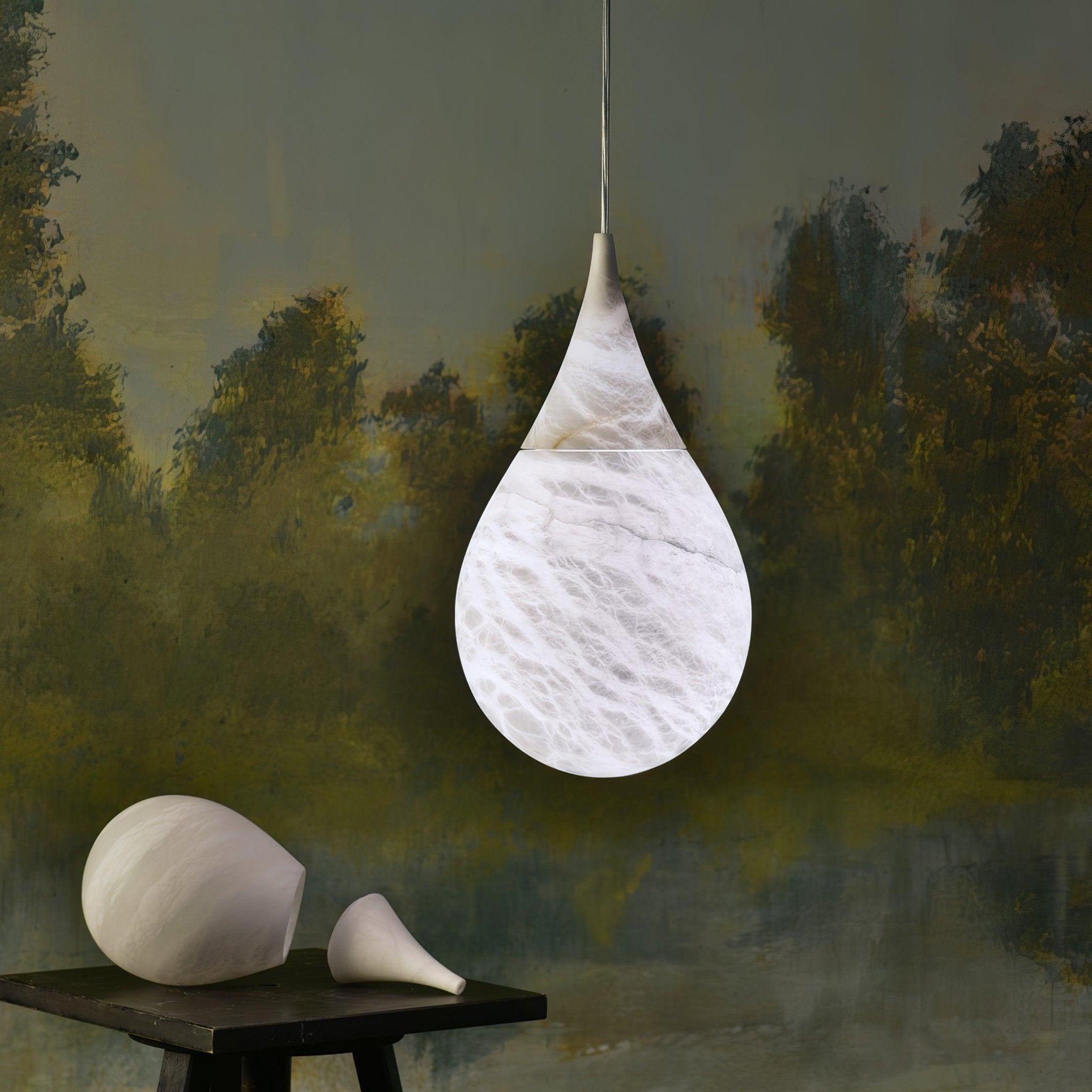 Sorvx Marble Raindrop Pendant Light-Neutral Decor