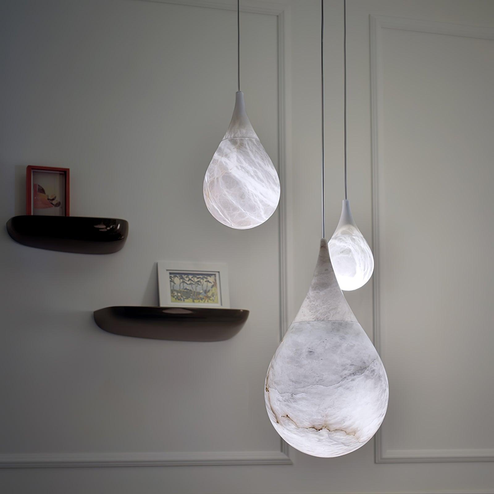 Sorvx Marble Raindrop Pendant Light-Neutral Decor